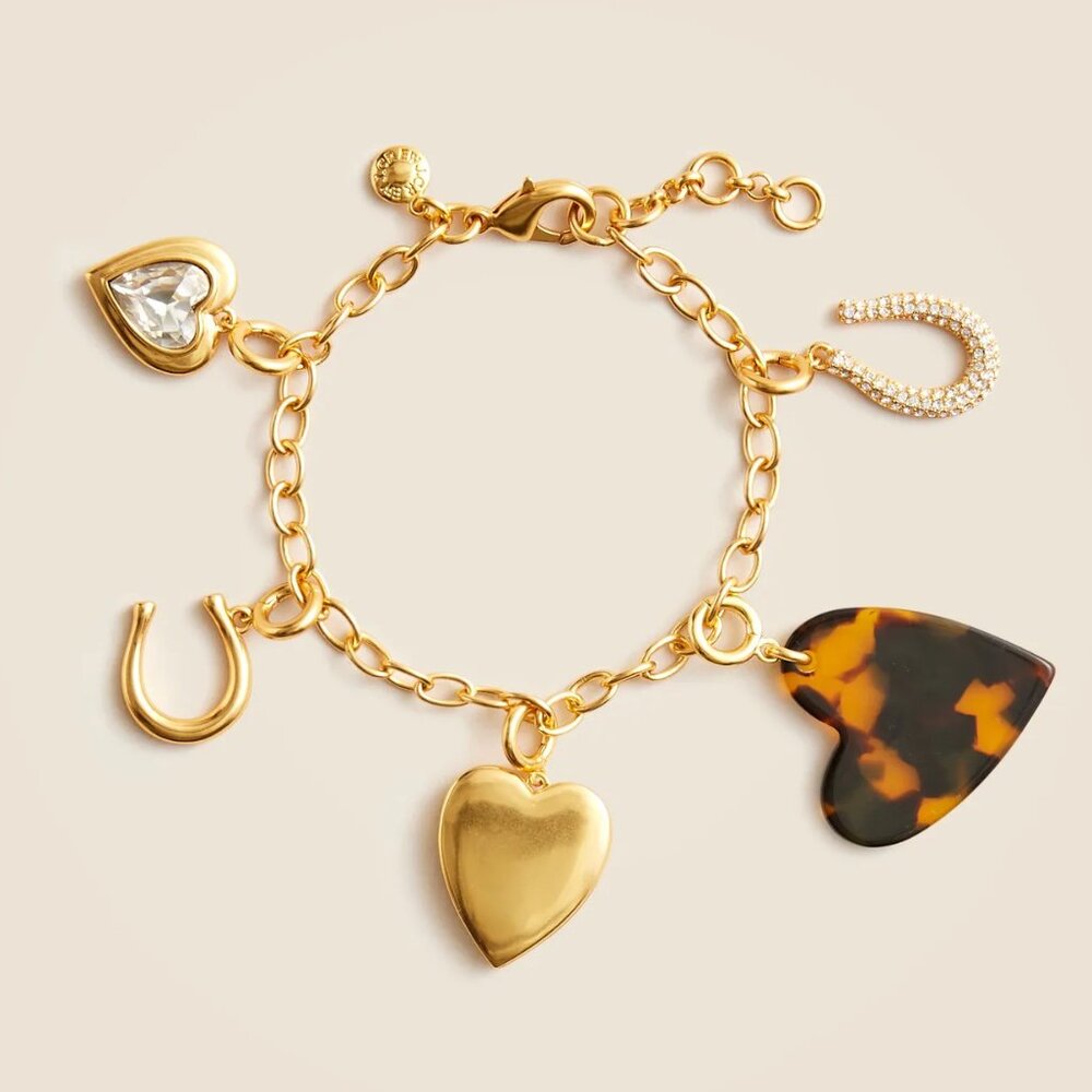 J. Crew Heart Charm Bracelet/NWT